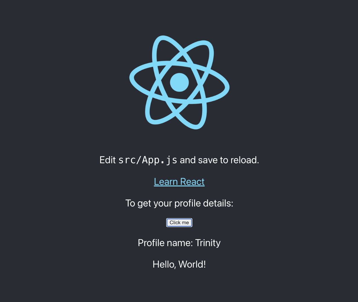 AWS Custom API React Page
