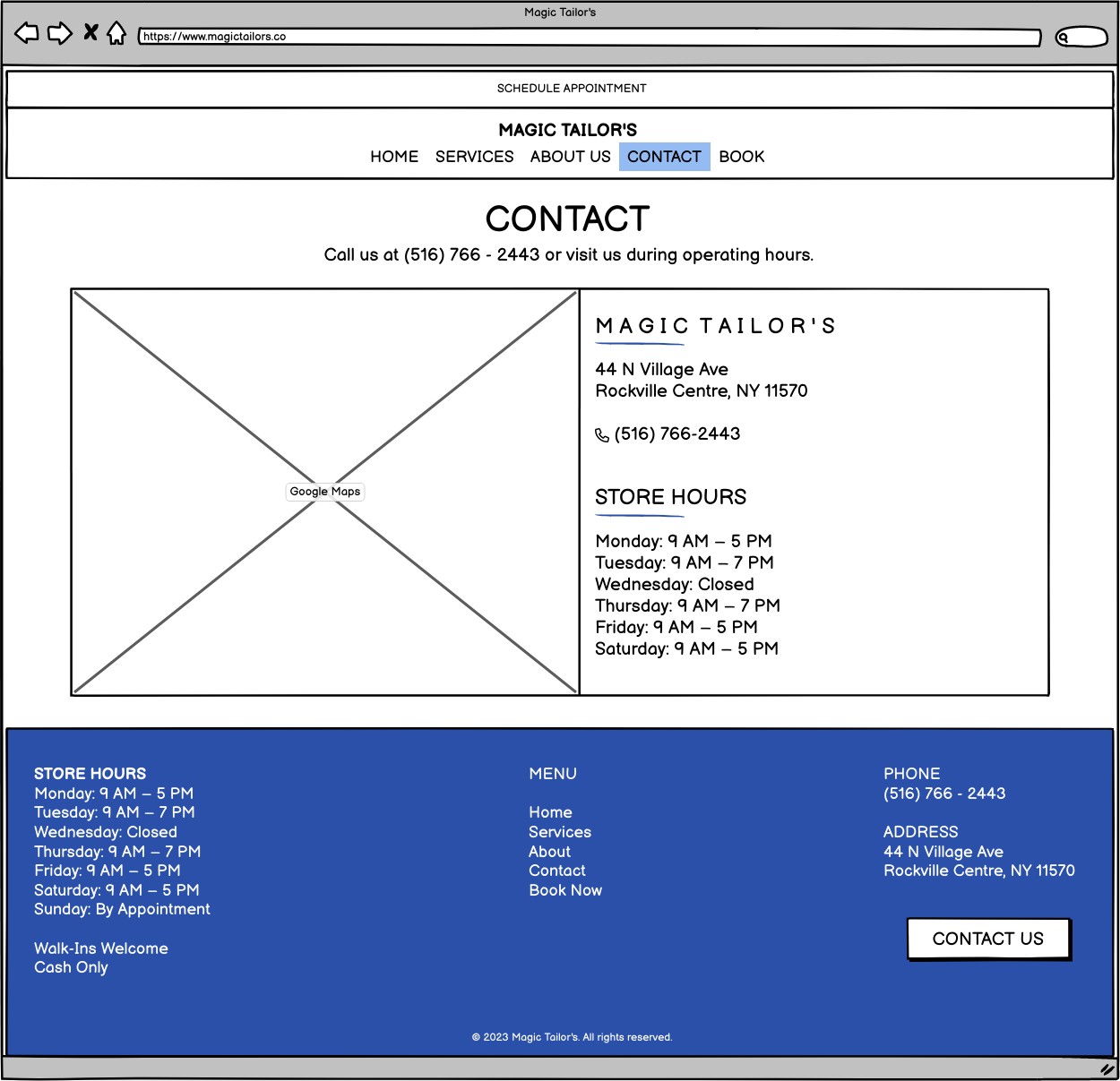 Magic Tailor's Contact Page