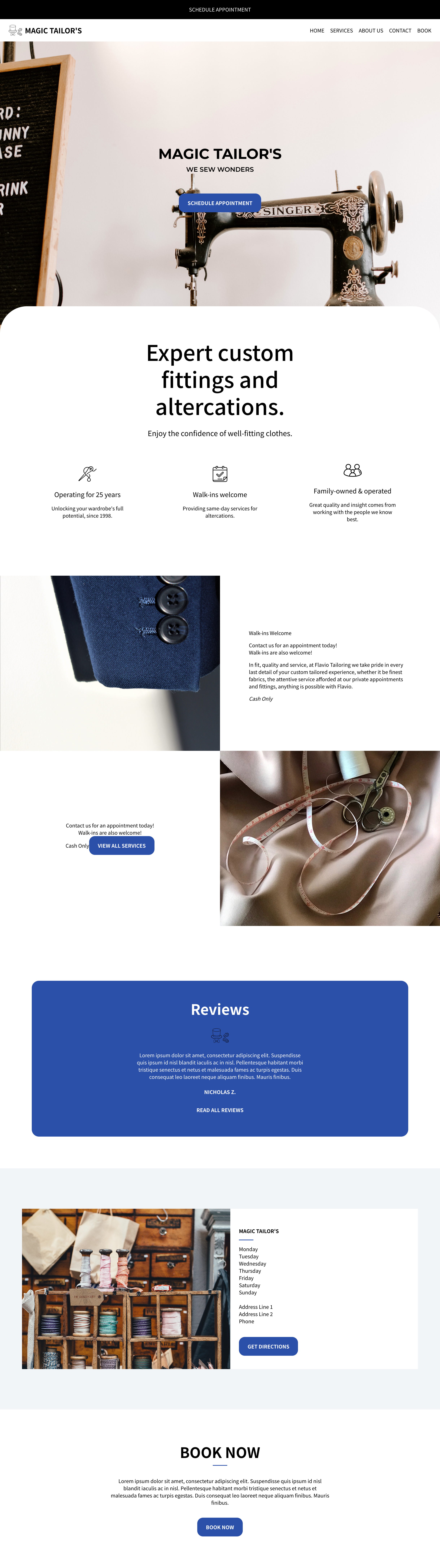 Magic Tailor's New Home Page